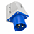 Single Blue 32 Amp 240V Male Plug Inlet Connector