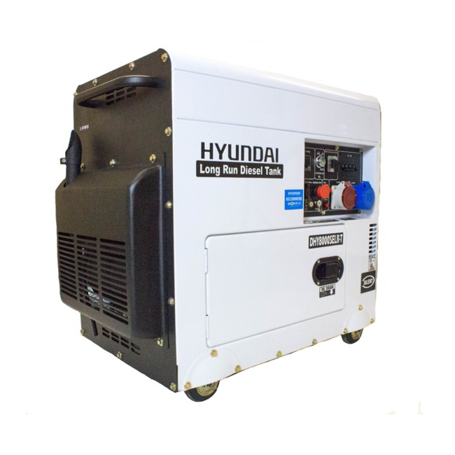 Hyundai DHY8000SELR-T 6kW 3-Phase Silenced Long Run Diesel Generator 