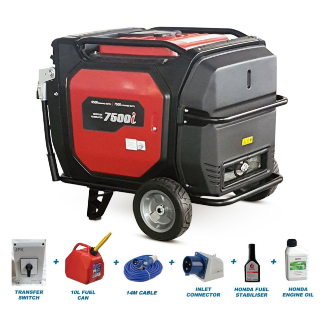 Loncin LC7500i 6.5KW Petrol Inverter Generator Bundle