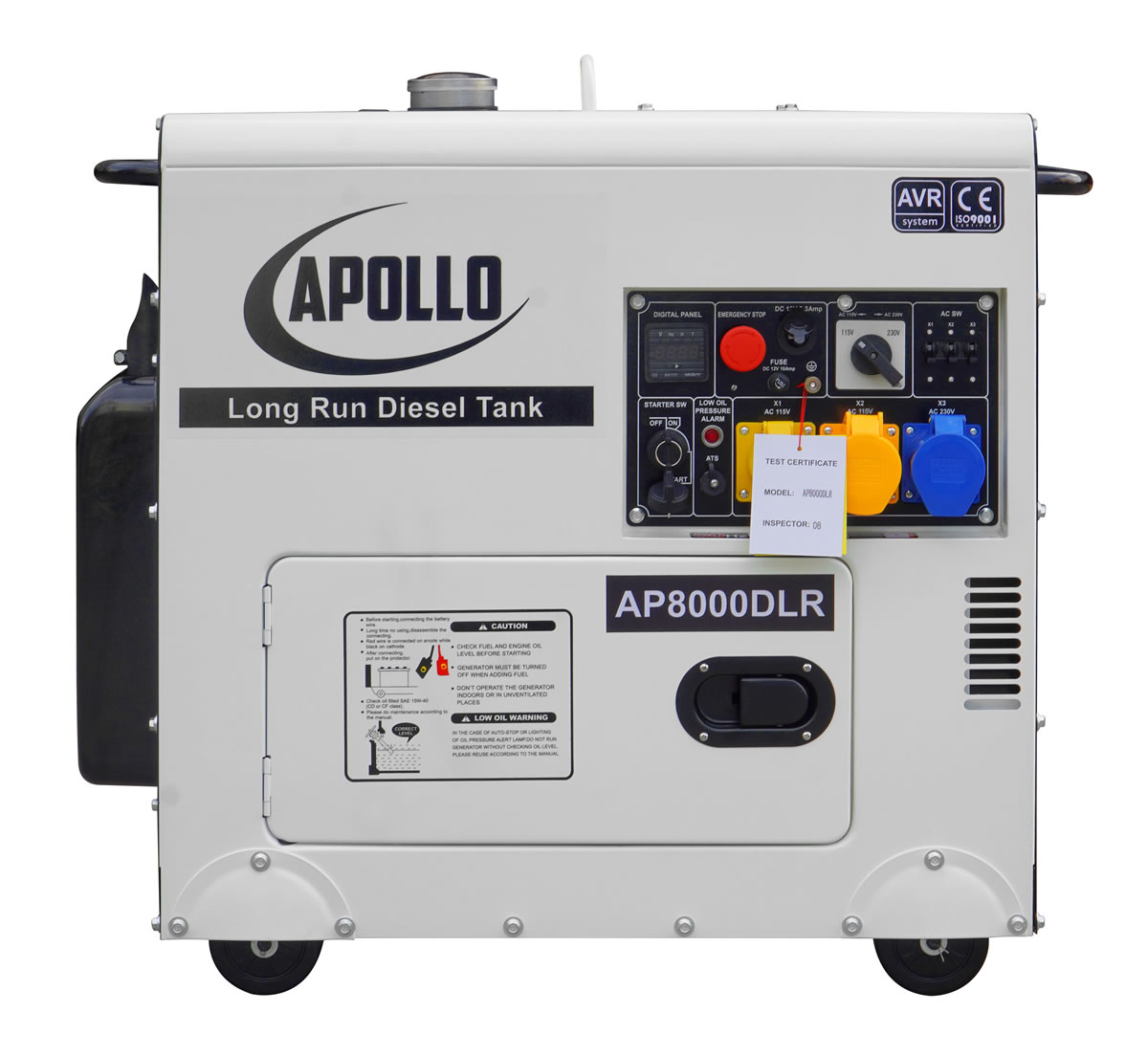 Apollo AP8000DLR 6kw Long Run Diesel Generator Apollo AP8000DLR 6kw Long Run Diesel Generator