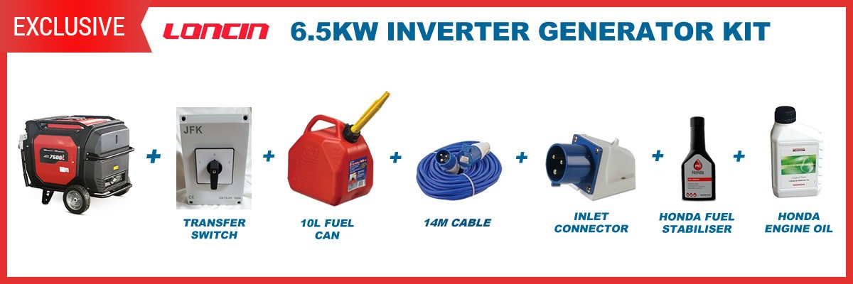 Loncin 6.5kw generator bundle